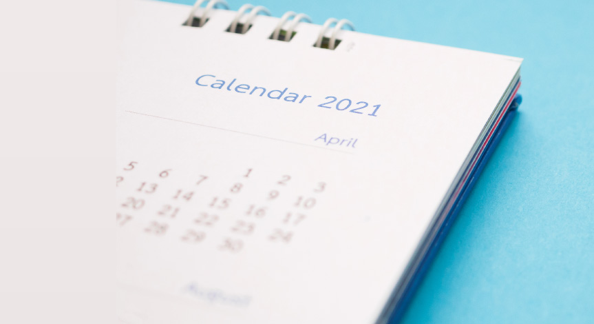 a mad science calendar on white paper 