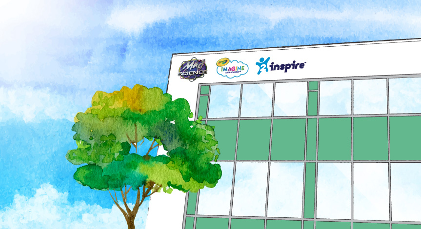 An illustration of mad science headquarters in Montreal, Canada